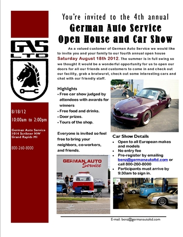 Don't miss our annual Car Show and Open House August 17th!